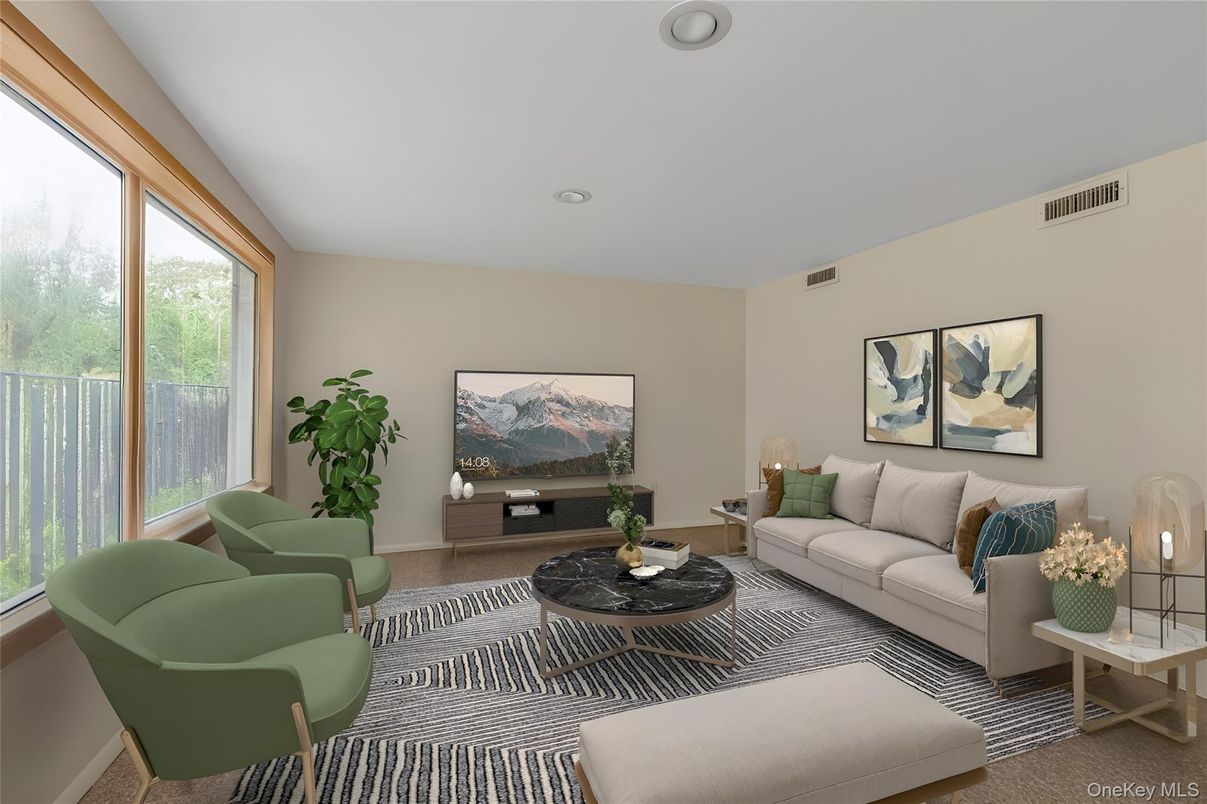 Interior, Living room, Recessed Lighting