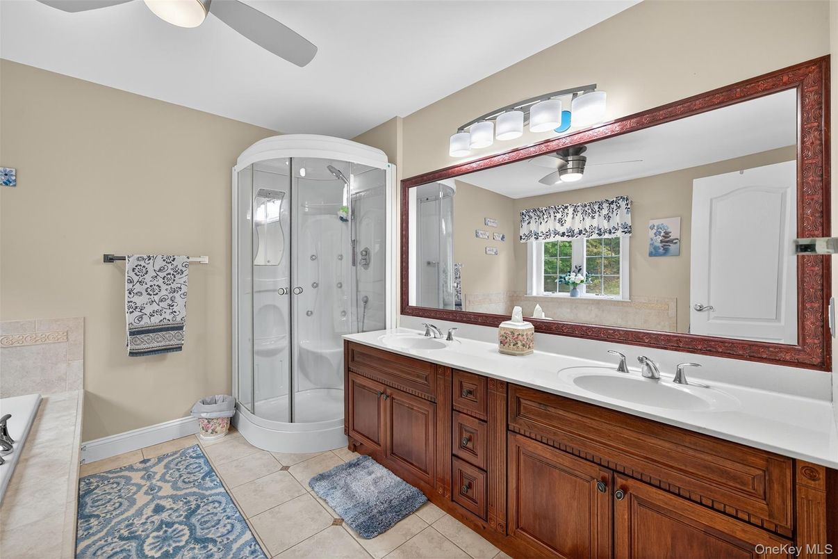 Bathroom, Dual Sink Vanities, Glass Shower, Interior