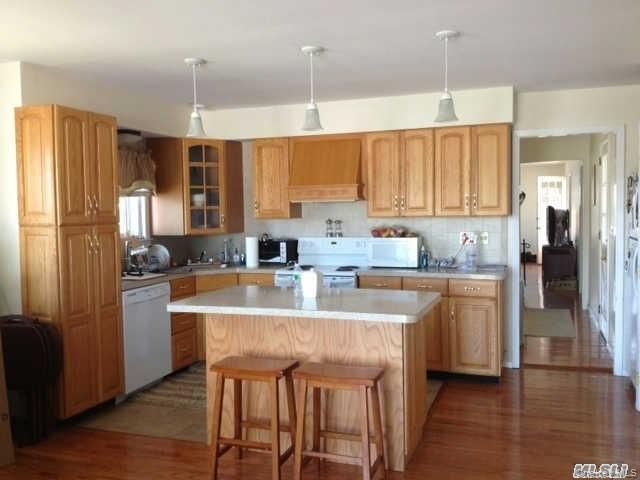 Interior, Kitchen, Pendant Lights, Stainless Steel Appliances, Wood Texture Flooring
