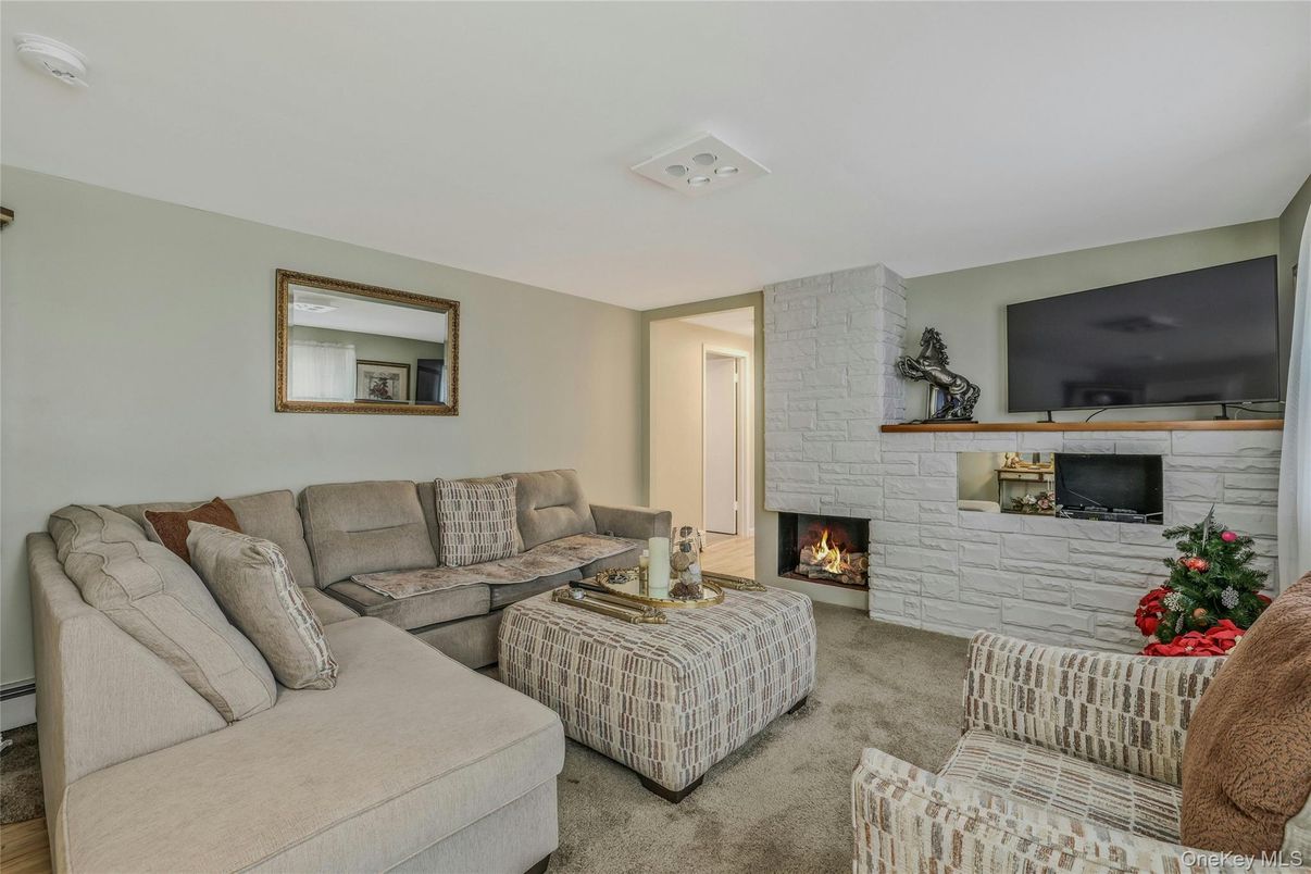 Fireplace, Interior, Living room, Stone Walls