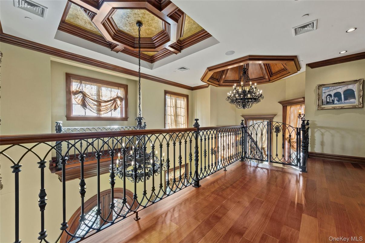 Chandelier, Interior, Recessed Lighting, Wood Texture Flooring