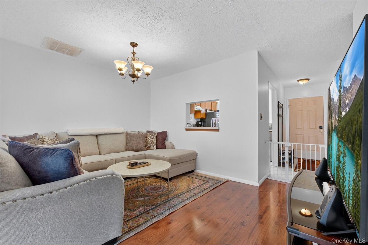 Chandelier, Interior, Living room, Wood Texture Flooring