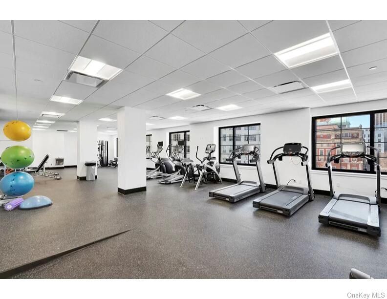 Fitness Equipment, Gym, Interior, Recessed Lighting