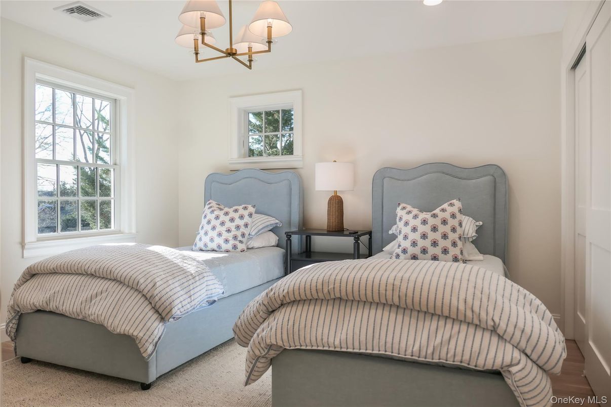 Bedroom, Chandelier, Interior