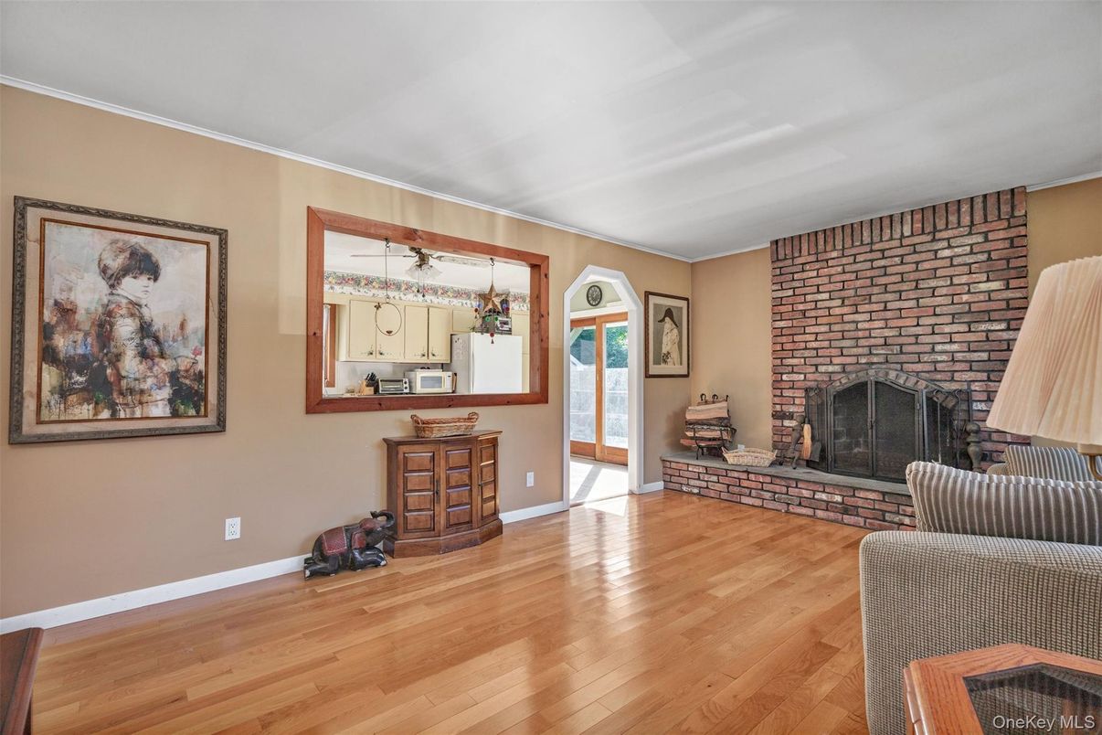 Fireplace, Interior, Stone Walls, Wood Texture Flooring