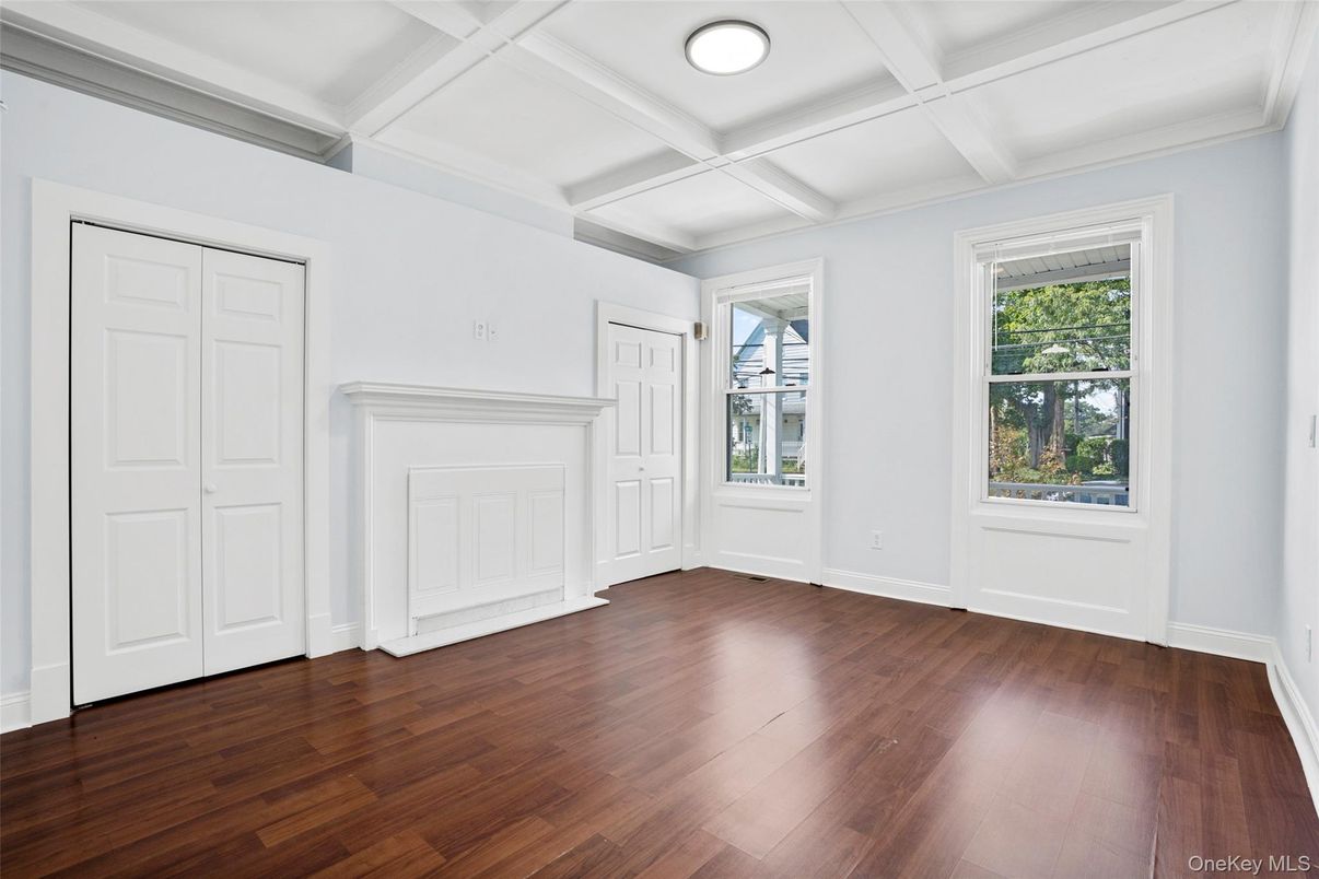 Empty room, Fireplace, Interior, Wood Texture Flooring