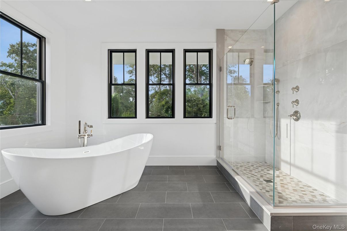 Bathroom, Free Standing Baths, Glass Shower, Interior