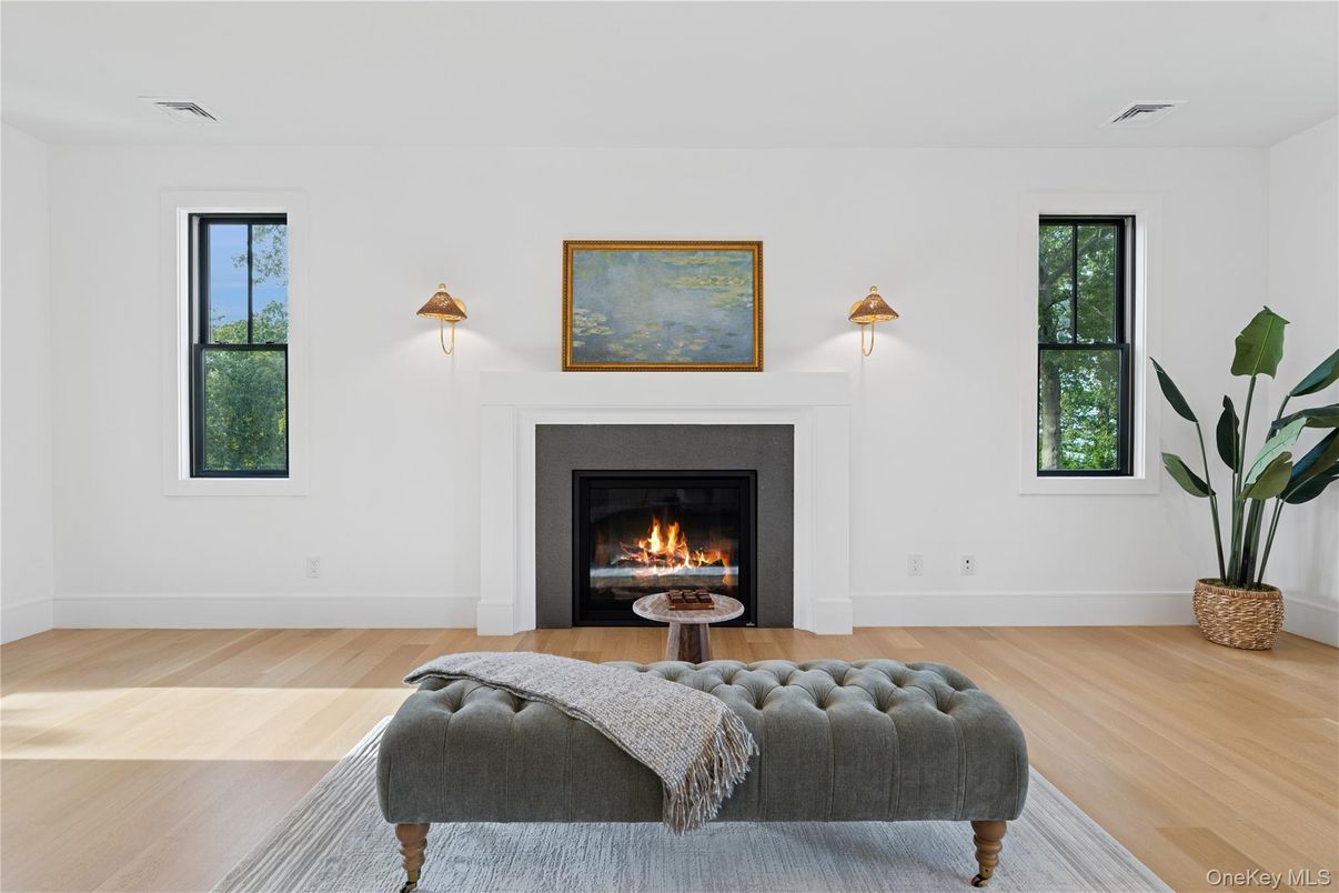 Fireplace, Interior, Wood Texture Flooring