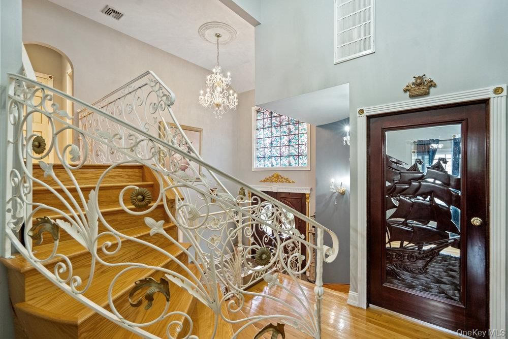 Chandelier, Interior, Wood Texture Flooring