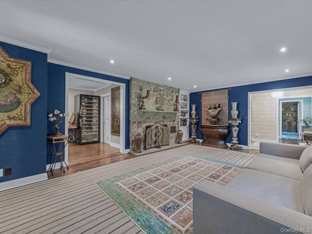 Fireplace, Interior, Recessed Lighting, Wood Texture Flooring