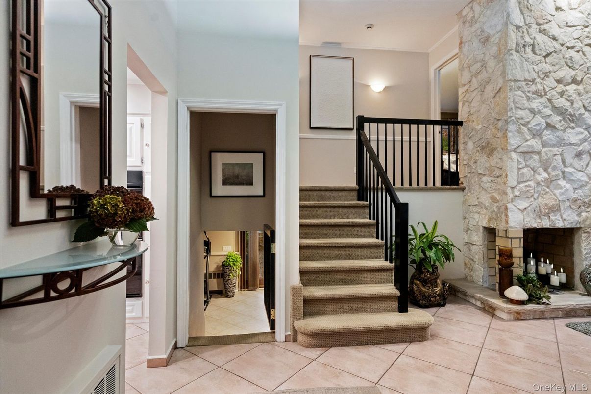 Fireplace, Interior, Stone Walls