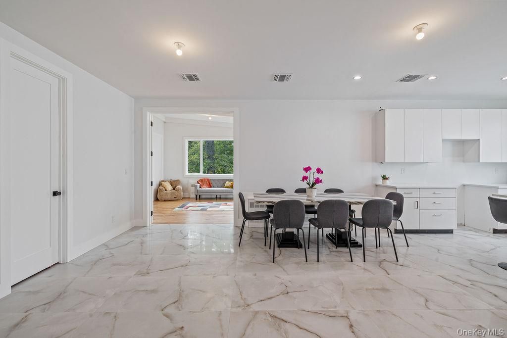 Dining room, Interior, Kitchen, Marble, Recessed Lighting