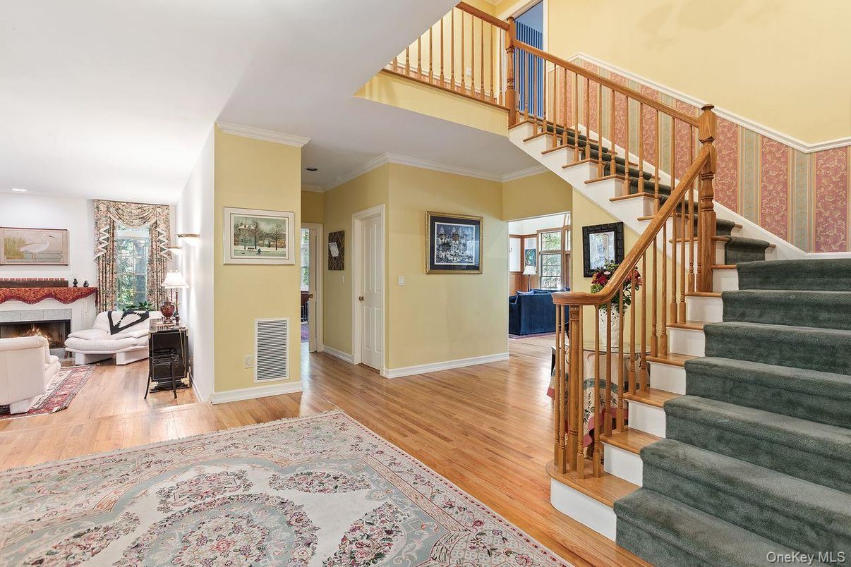 Fireplace, Interior, Wood Texture Flooring