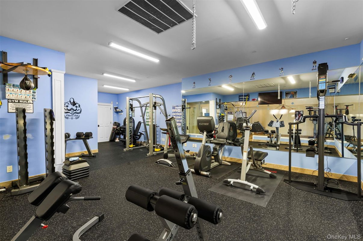 Fitness Equipment, Gym, Interior, Recessed Lighting
