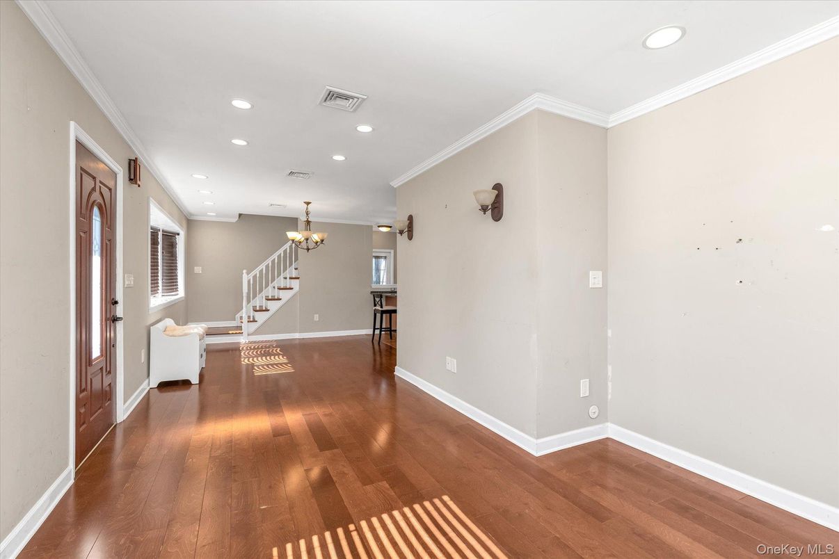 Chandelier, Interior, Recessed Lighting, Wood Texture Flooring