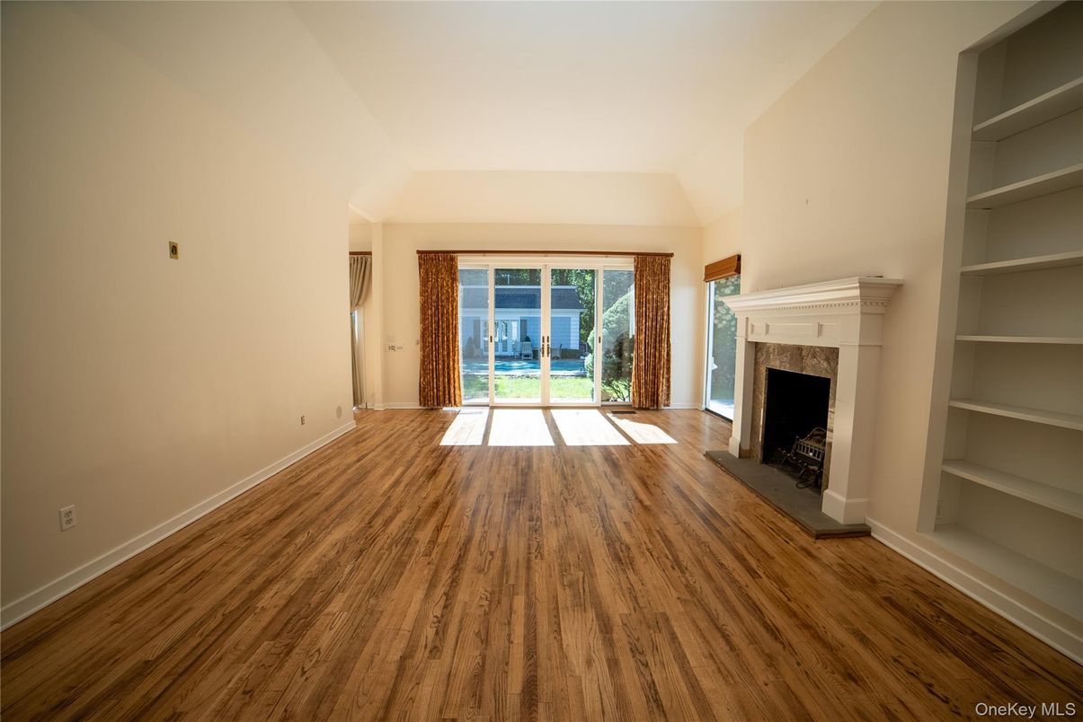 Empty room, Fireplace, Interior, Wood Texture Flooring