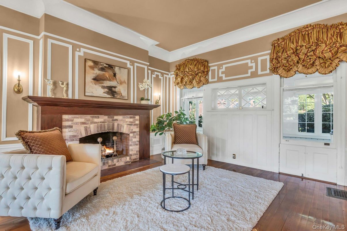 Fireplace, Interior, Wood Texture Flooring