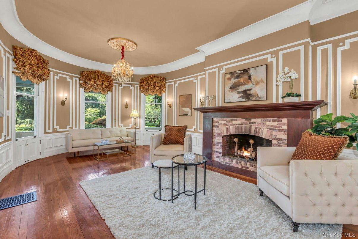 Chandelier, Fireplace, Interior, Living room, Wood Texture Flooring