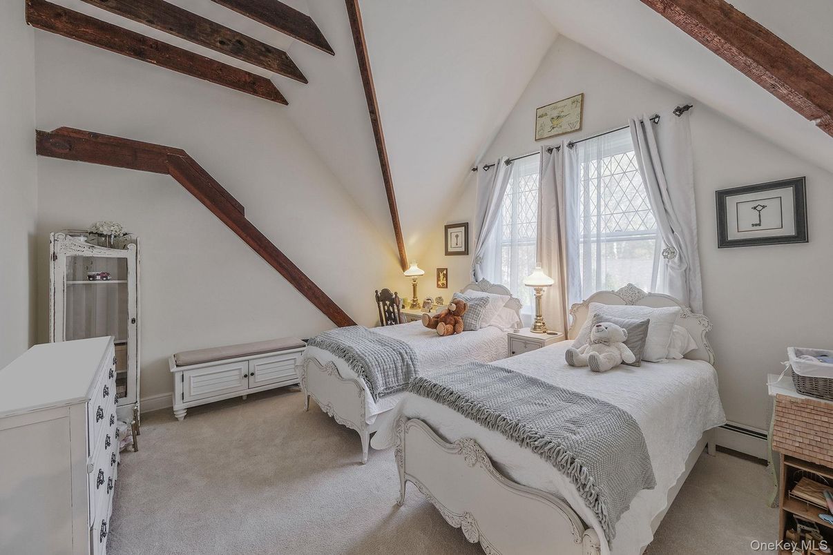Bedroom, Interior, Wooden Beams