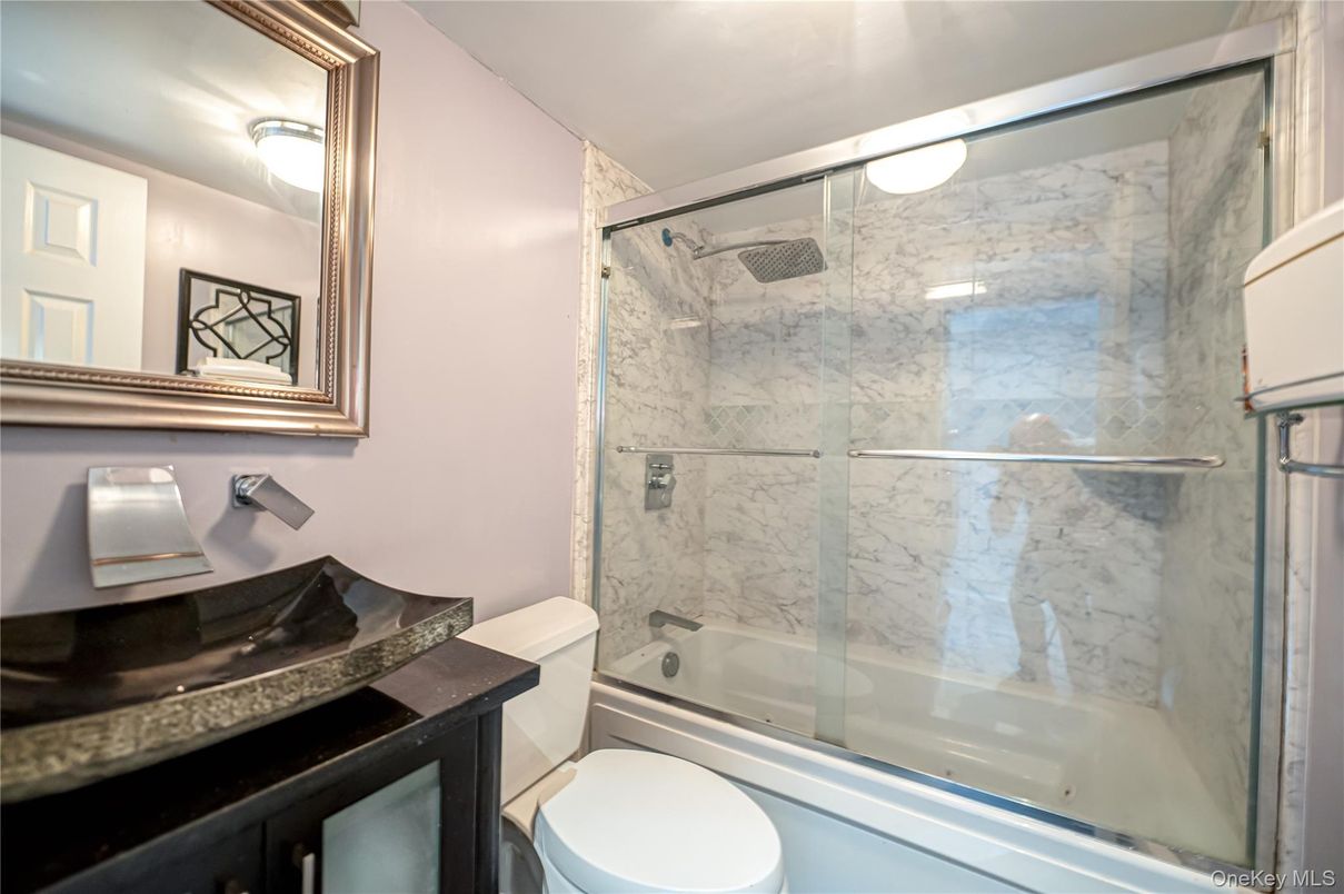 Bathroom, Glass Shower, Interior, Marble Walls