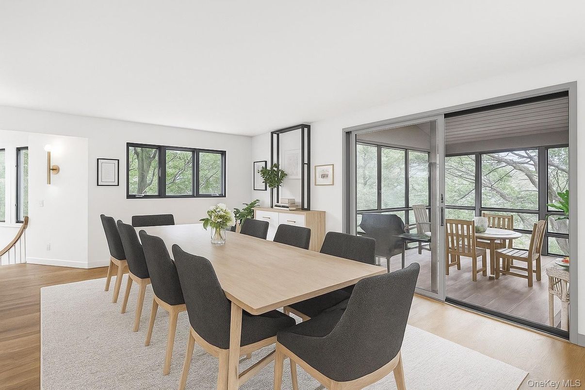Dining room, Interior, Wood Texture Flooring