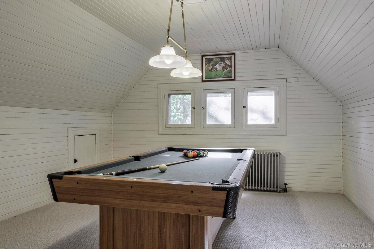 Billiard Table, Game Room, Interior, Pendant Lights