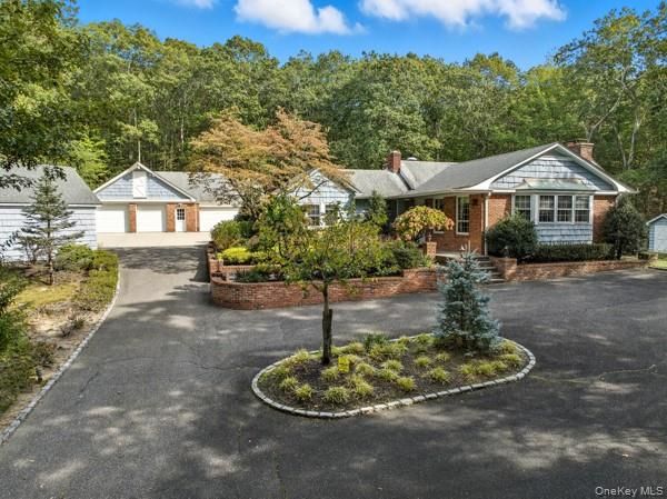 Attached, Detached Garage, Exterior, Facade, Brick Facade, Cape Cod