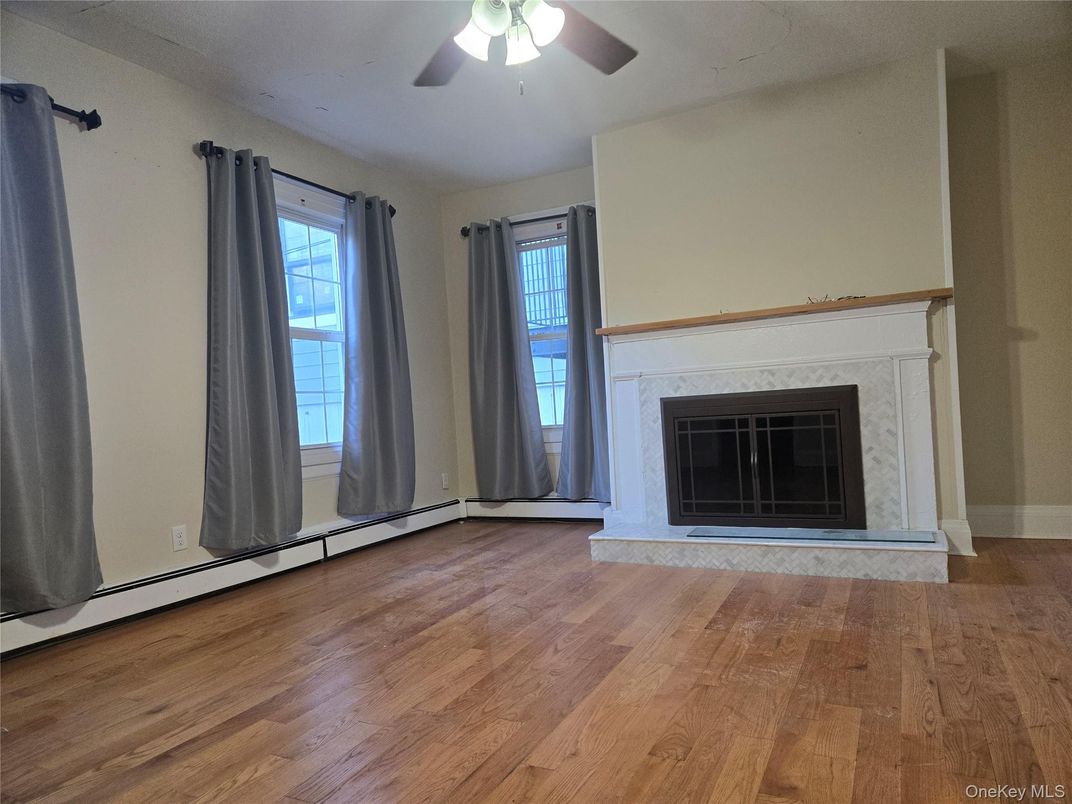 Empty room, Fireplace, Interior, Wood Texture Flooring