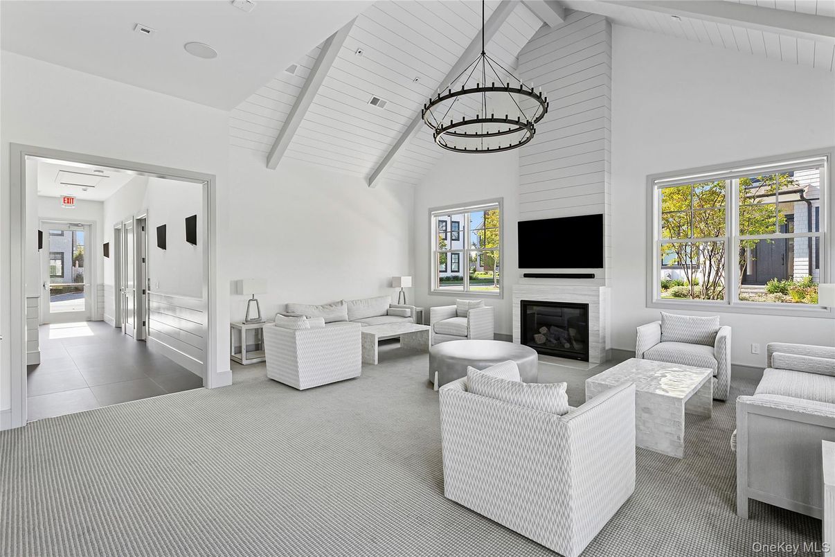 Fireplace, Interior, Living room, Pendant Lights