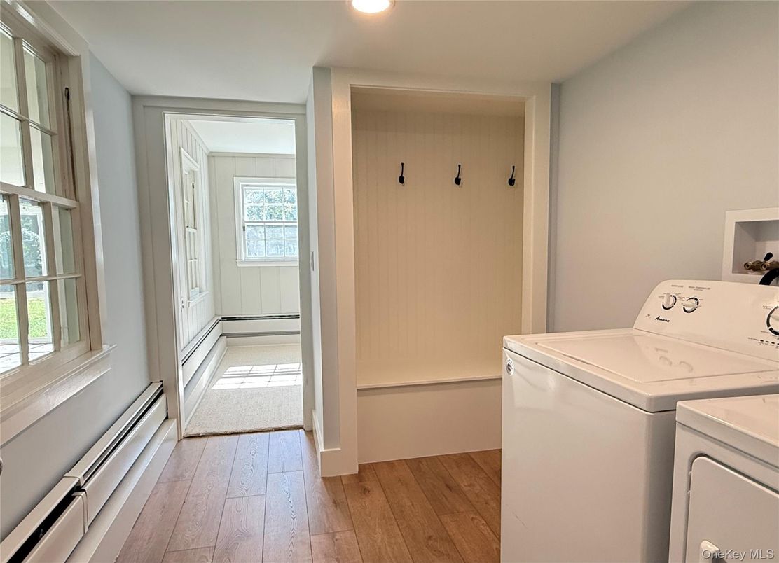 Interior, Recessed Lighting, Utility Closets, Washer, Wood Texture Flooring