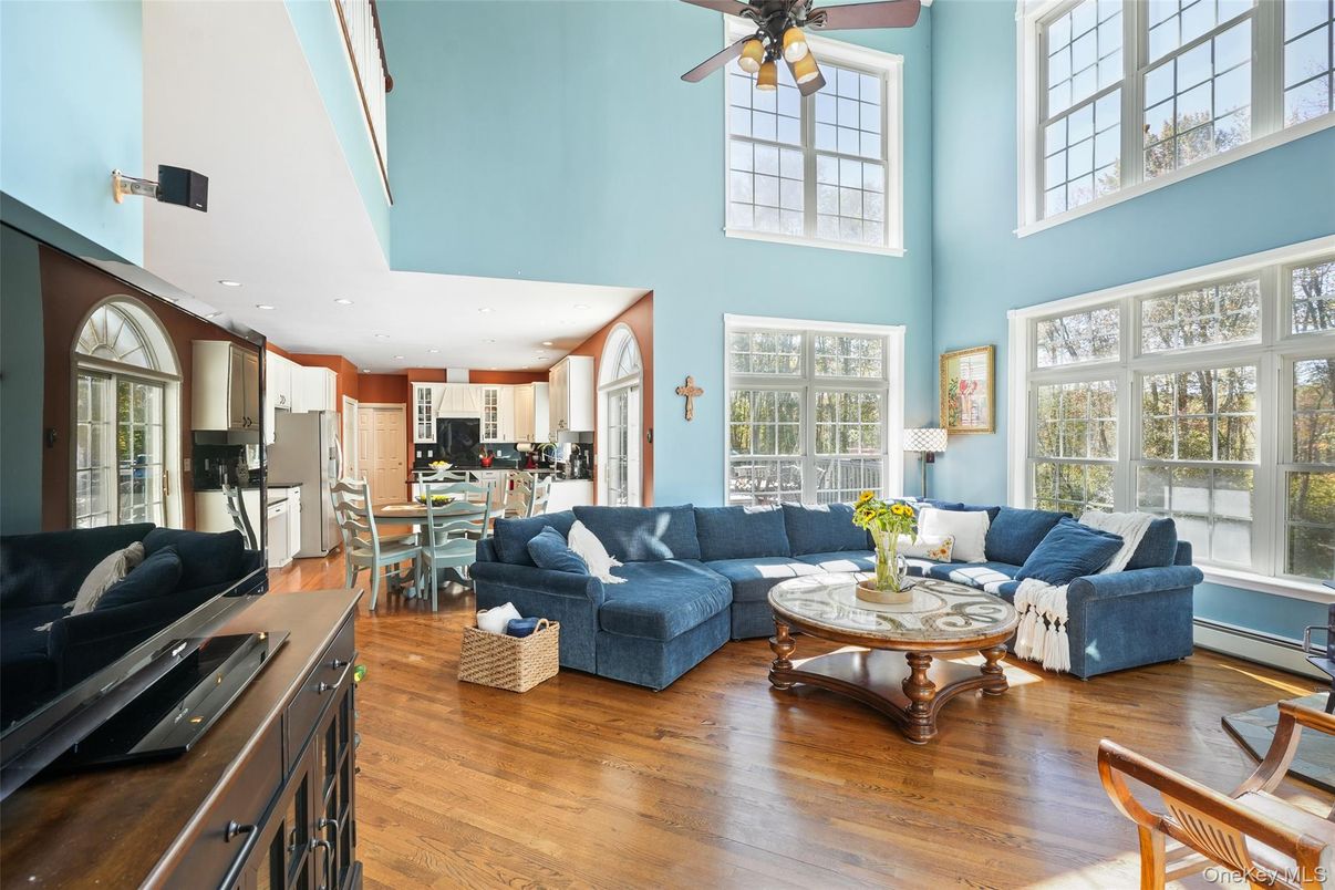 Dining room, Interior, Kitchen, Living room, Recessed Lighting, Stainless Steel Appliances, Wood Texture Flooring