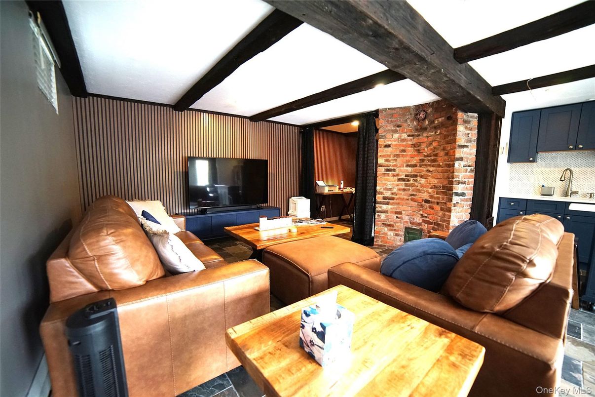 Interior, Kitchen, Living room, Stone Walls, Wooden Beams