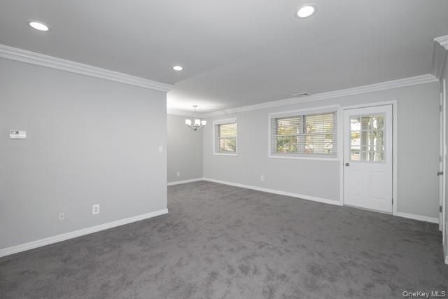 Chandelier, Empty room, Interior, Recessed Lighting