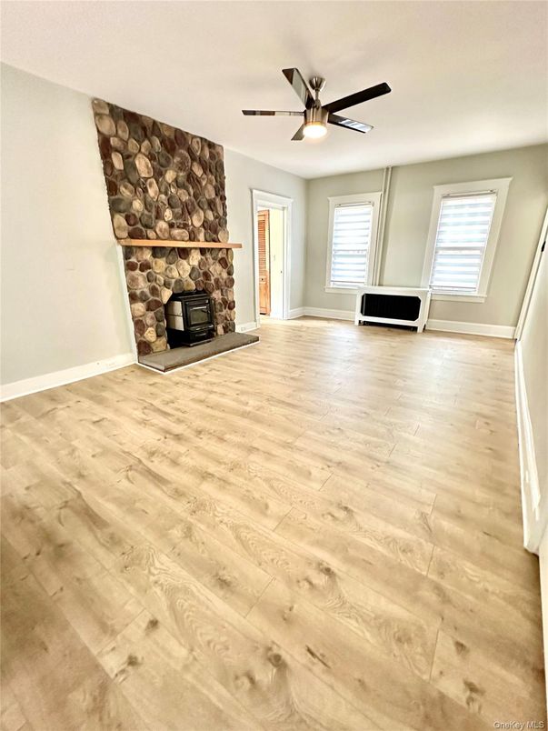 Empty room, Fireplace, Interior, Wood Texture Flooring