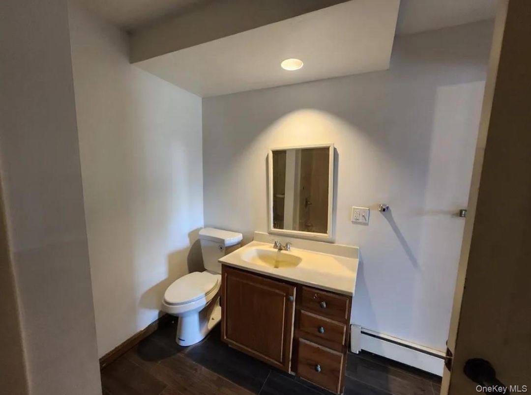 Bathroom, Interior, Recessed Lighting, Wood Texture Flooring