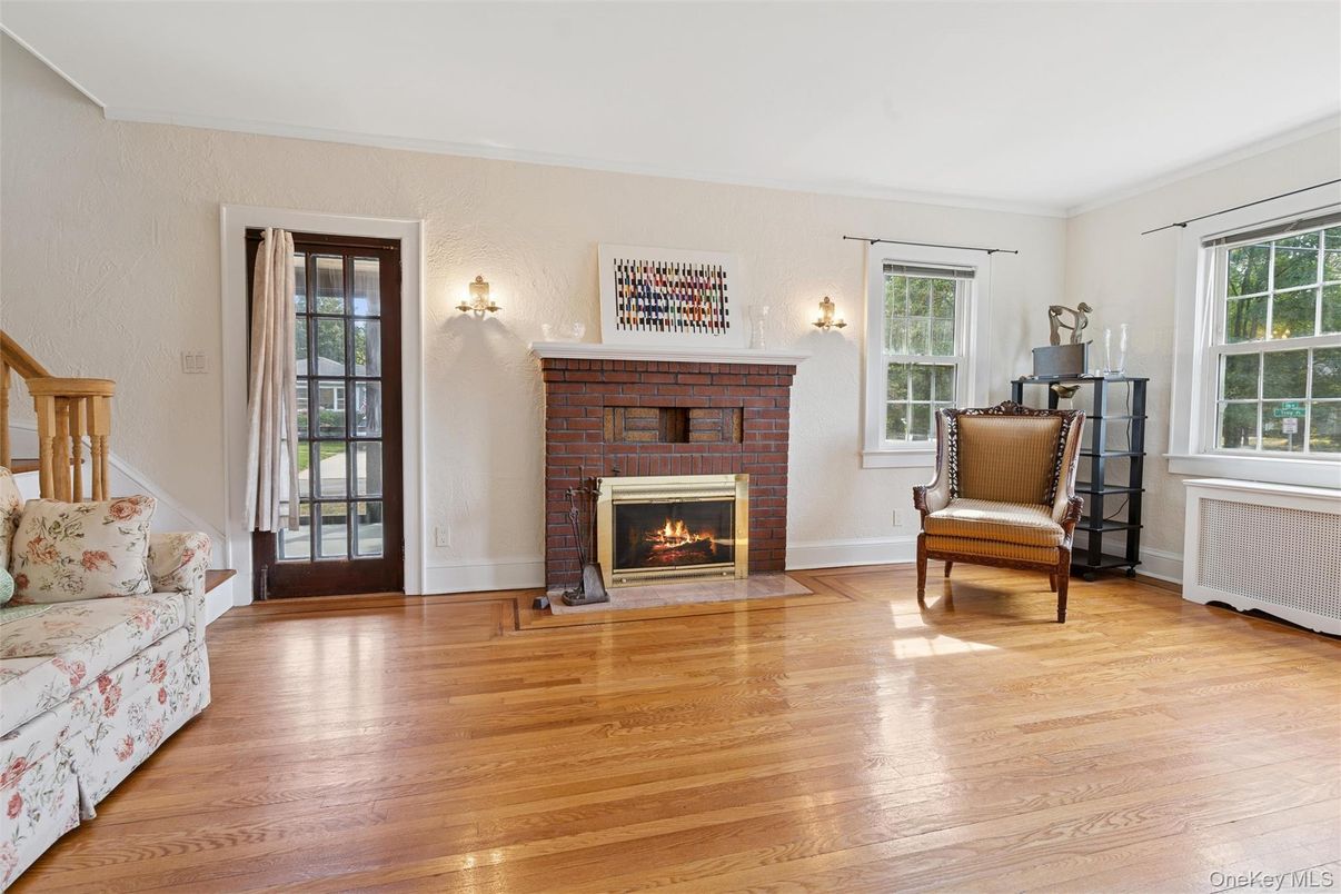 Fireplace, Interior, Wood Texture Flooring