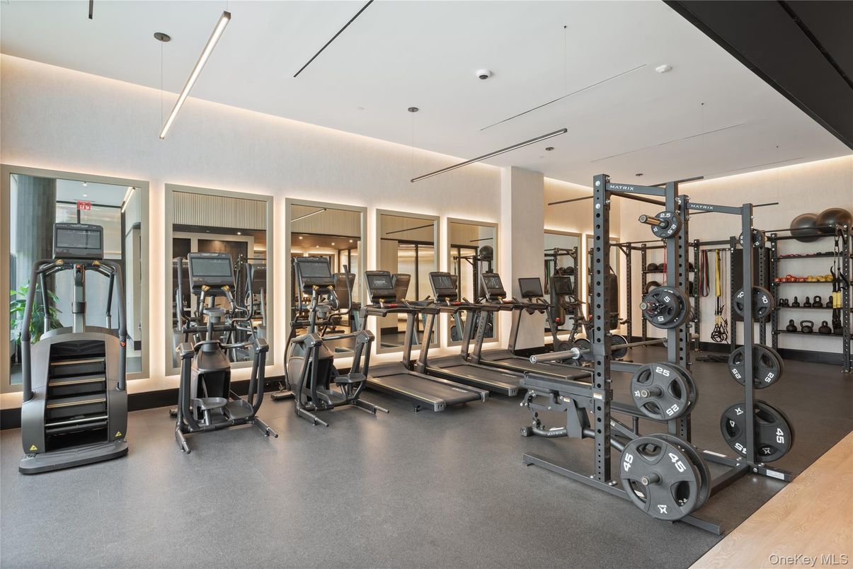 Fitness Equipment, Gym, Interior, Recessed Lighting
