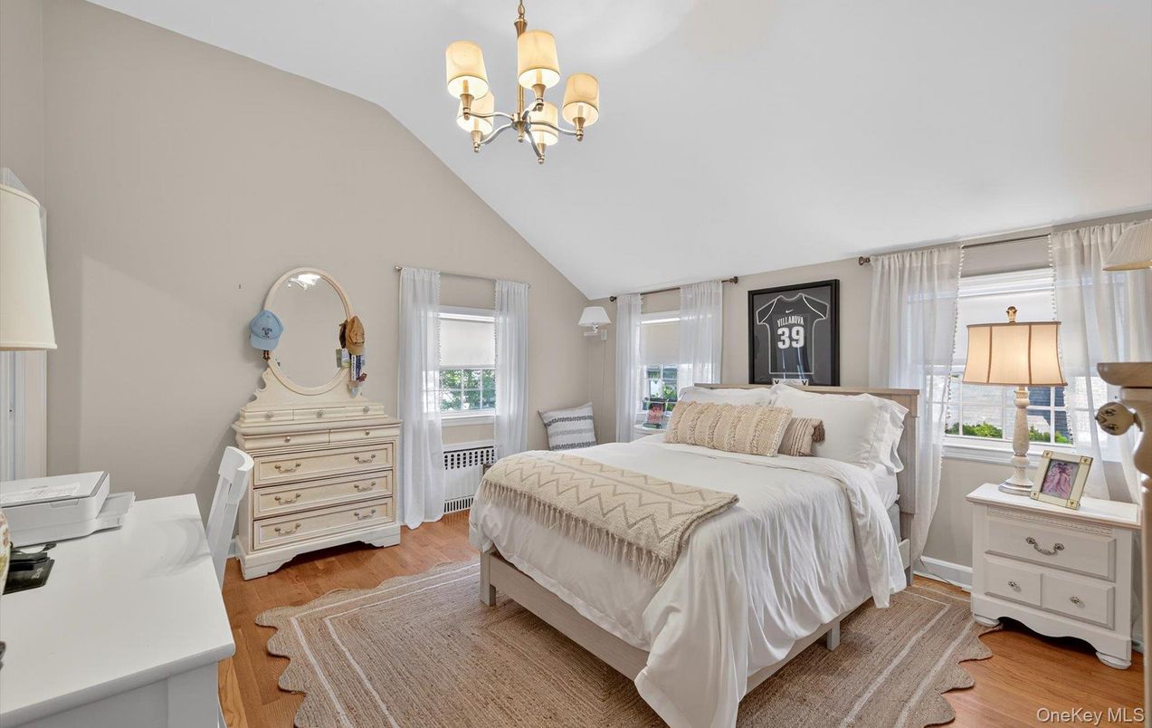 Bedroom, Chandelier, Interior, Wood Texture Flooring