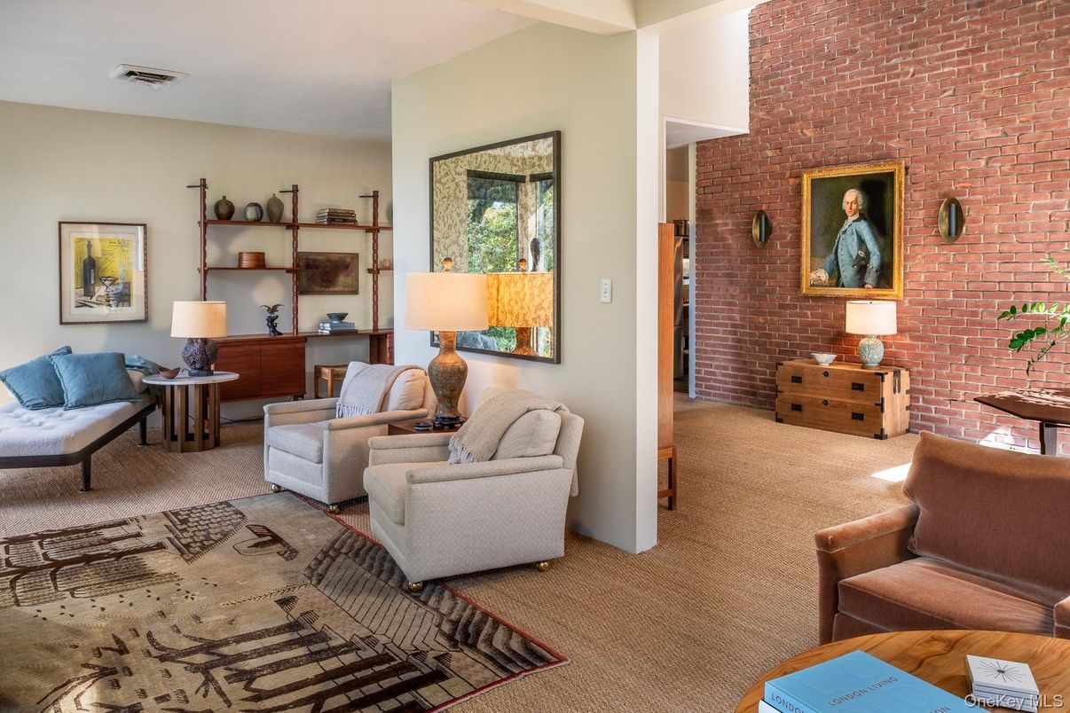 Interior, Living room, Stone Walls