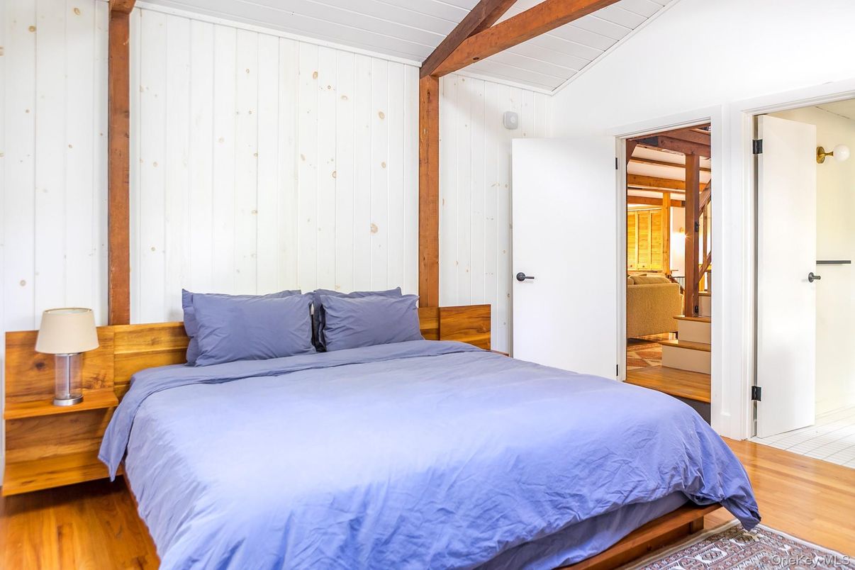 Bedroom, Interior, Wooden Beams, Wood Texture Flooring