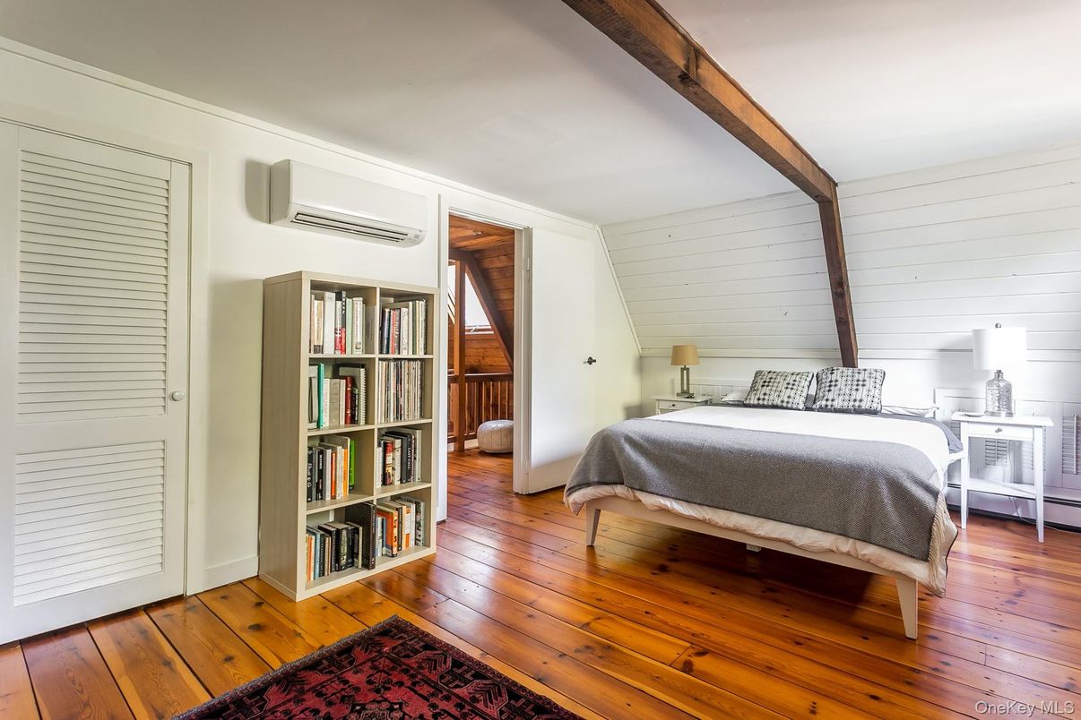 Bedroom, Interior, Wooden Beams, Wood Texture Flooring