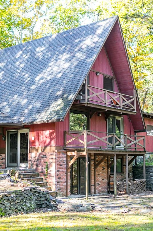 Exterior, Facade, Brick Facade, A Frame