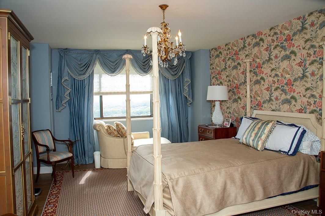 Bedroom, Chandelier, Interior