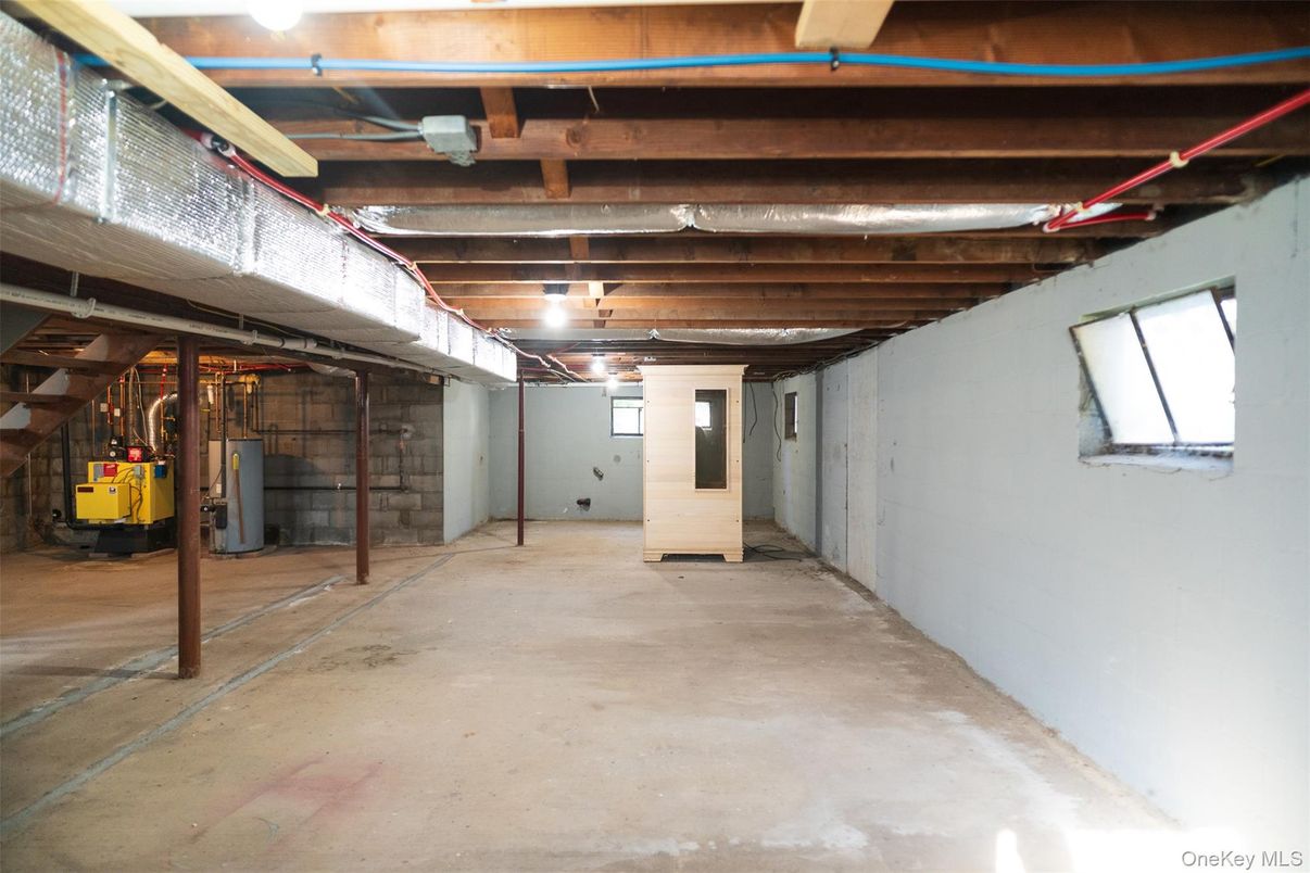 Interior, Stone Walls, Wooden Beams