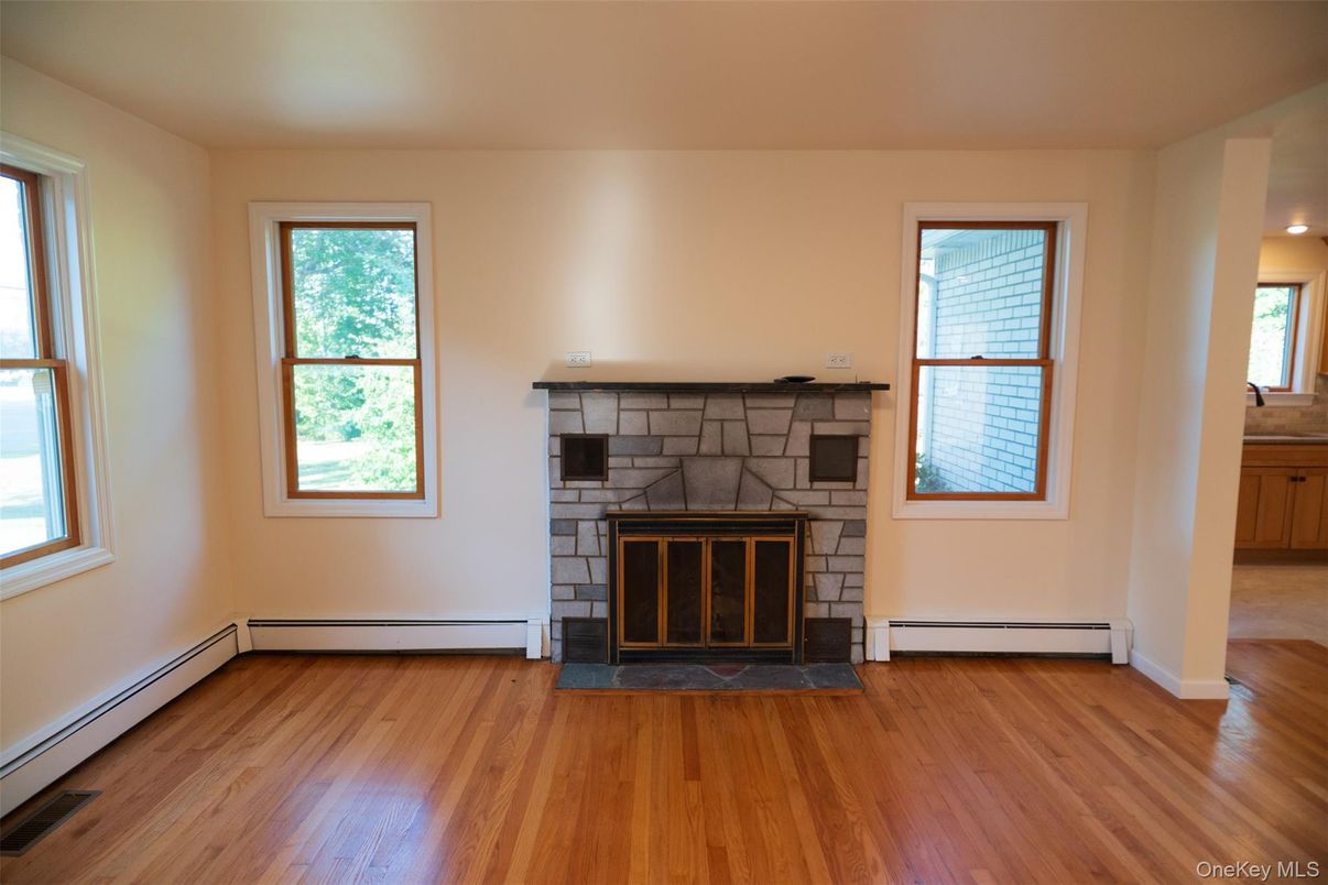 Empty room, Fireplace, Interior, Wood Texture Flooring