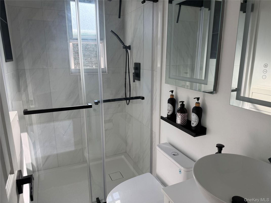 Bathroom, Glass Shower, Interior, Marble Walls