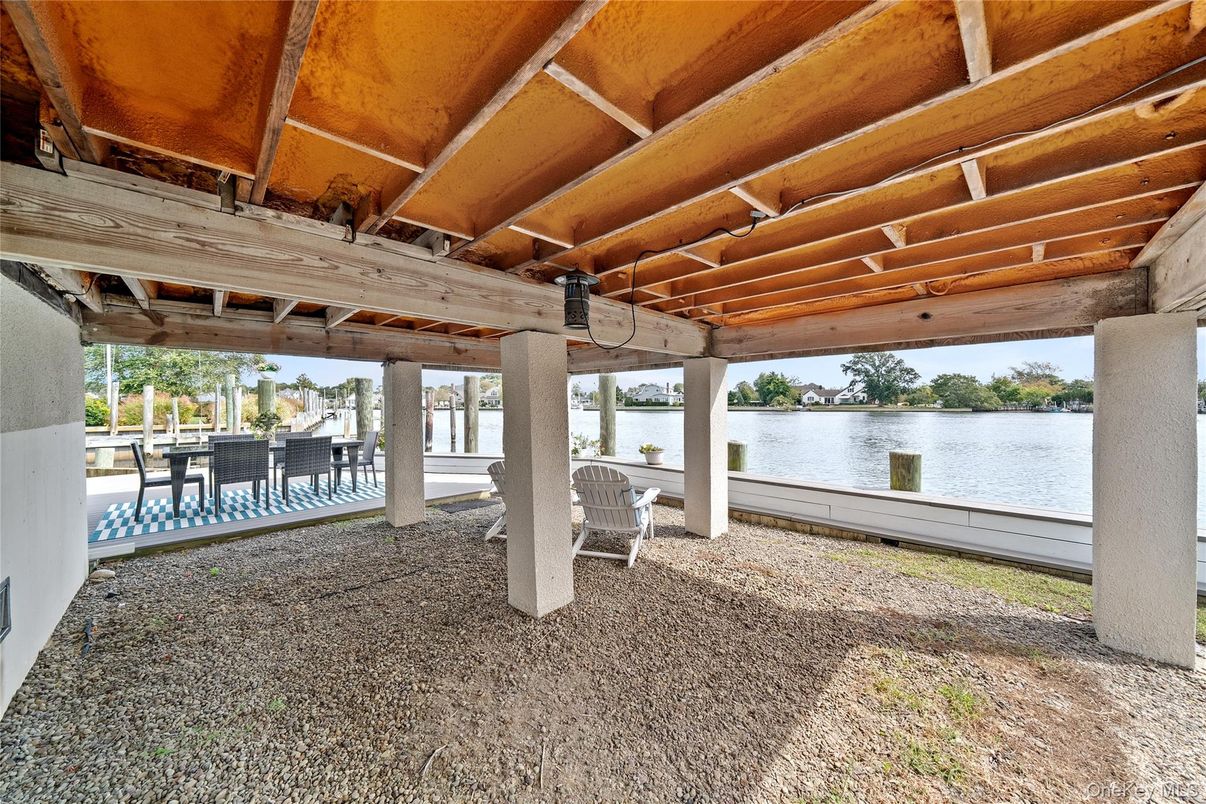 Exterior, Water, Wooden Beams