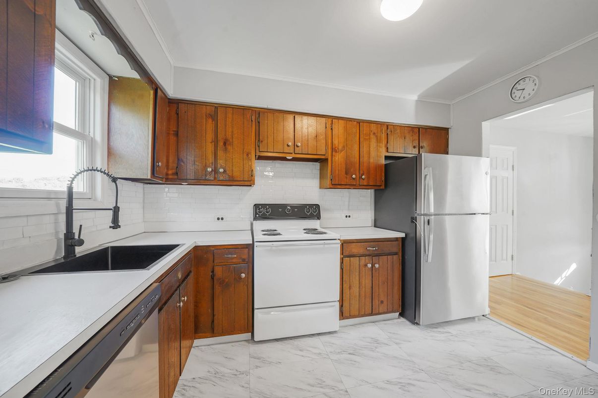 Interior, Kitchen, Marble, Wood Texture Flooring