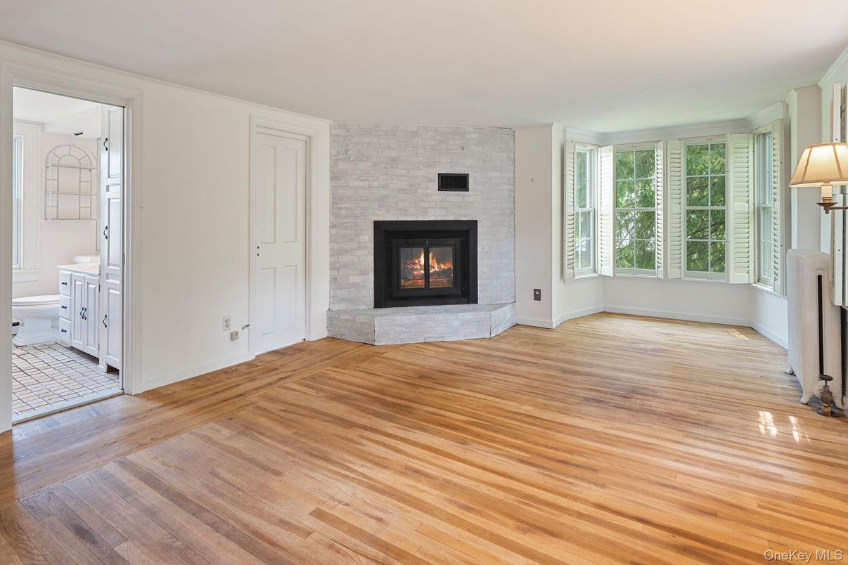 Empty room, Fireplace, Interior, Wood Texture Flooring