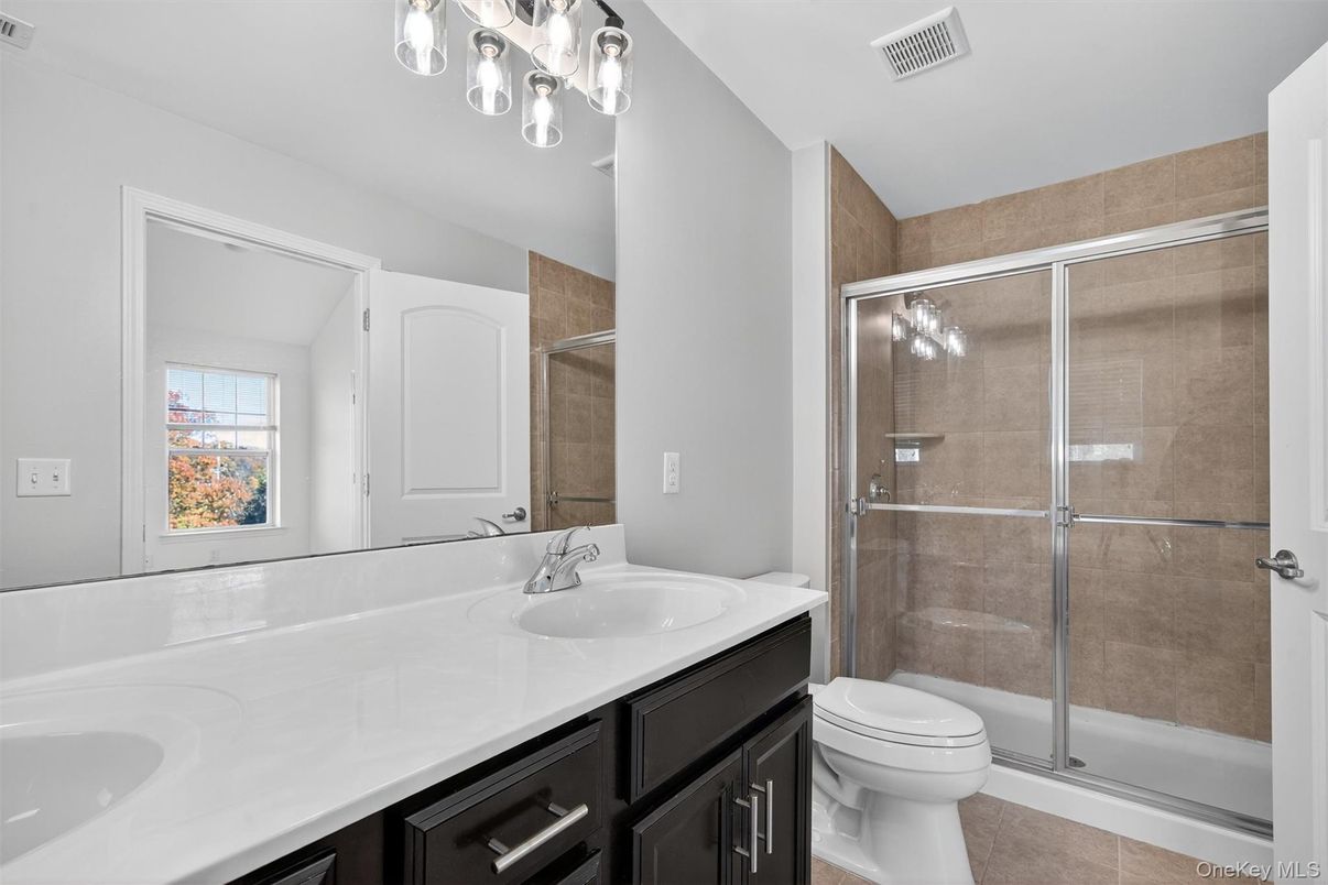 Bathroom, Dual Sink Vanities, Glass Shower, Interior